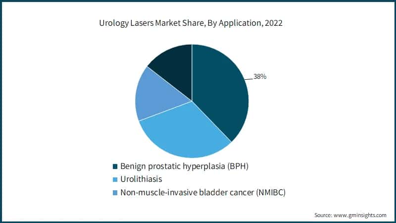 Urology Lasers Market Share, By Application, 2022