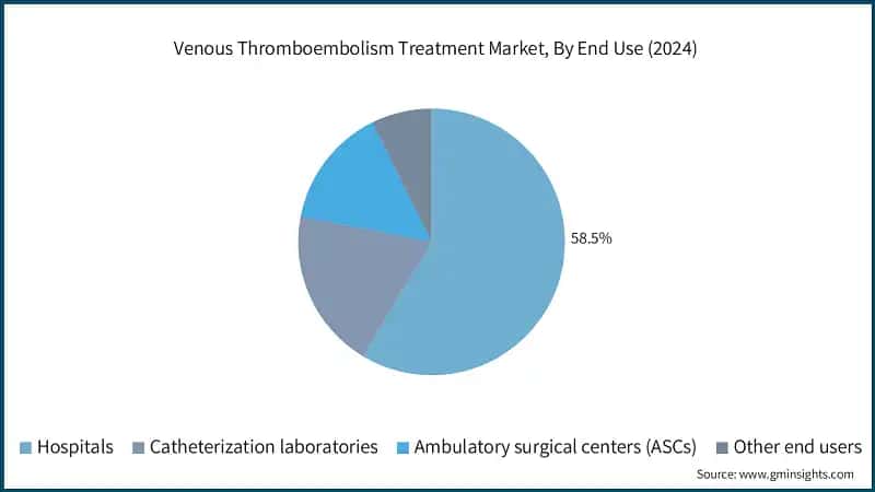 Venous Thromboembolism Treatment Market, By End Use (2024)