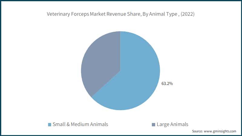 Veterinary Forceps Market Revenue Share, By Animal Type , (2022)