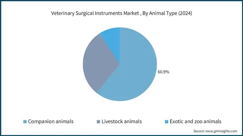 Veterinary Surgical Instruments Market , By Animal Type (2024)