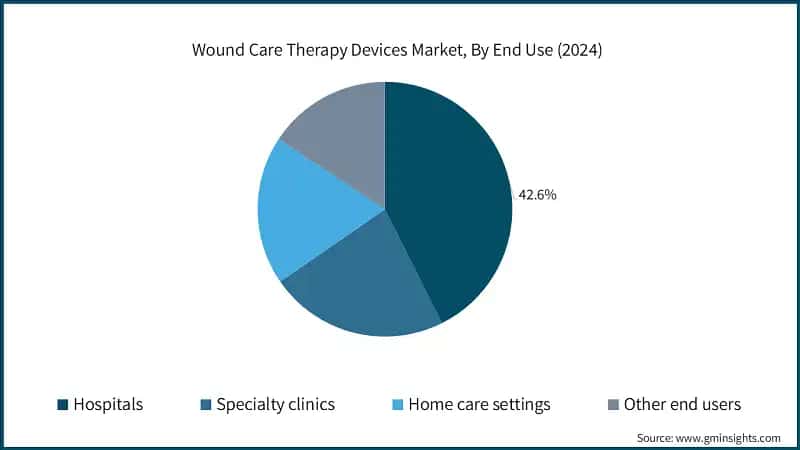 Wound Care Therapy Devices Market, By End Use (2024)