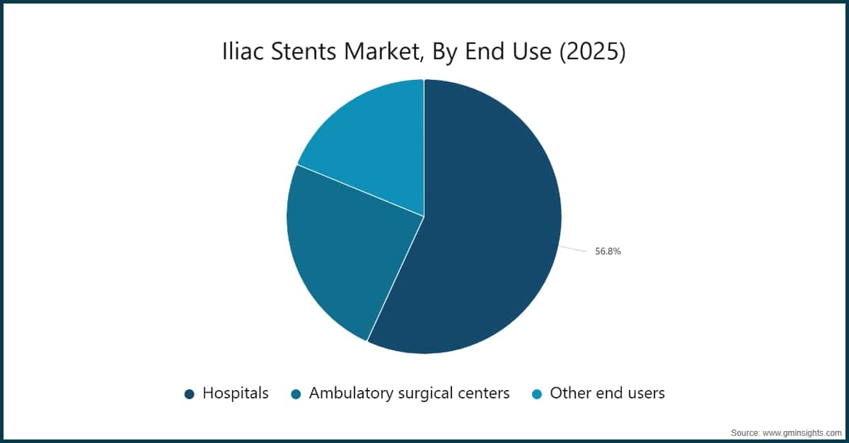 Iliac Stents Market, By End Use (2025)