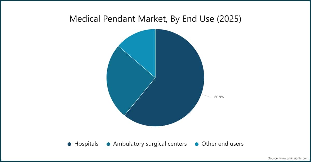 Chart: Medical Pendant Market, By End Use (2025)