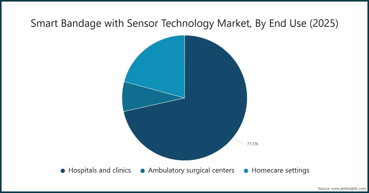 Smart Bandage with Sensor Technology Market, By End Use (2025)