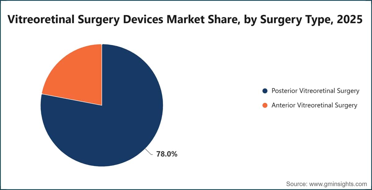 Vitreoretinal Surgery Devices Market Share, by Surgery Type, 2025