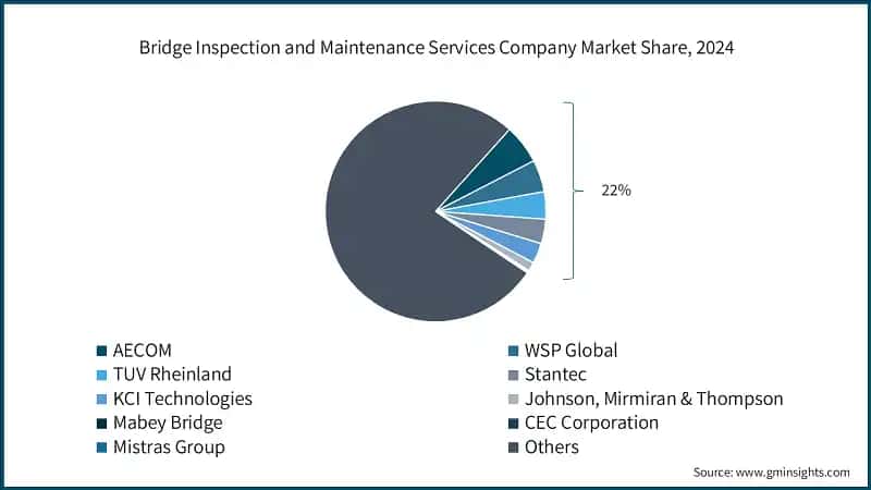 Bridge Inspection and Maintenance Services Company Market Share, 2024