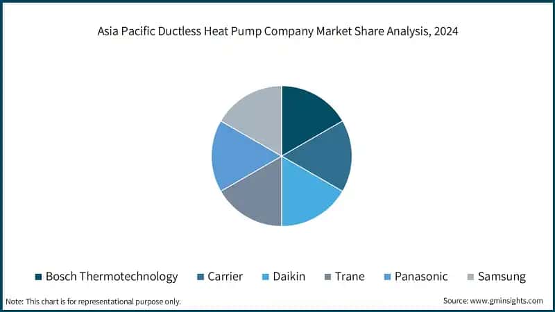 Asia Pacific Ductless Heat Pump Company Market Share Analysis, 2024