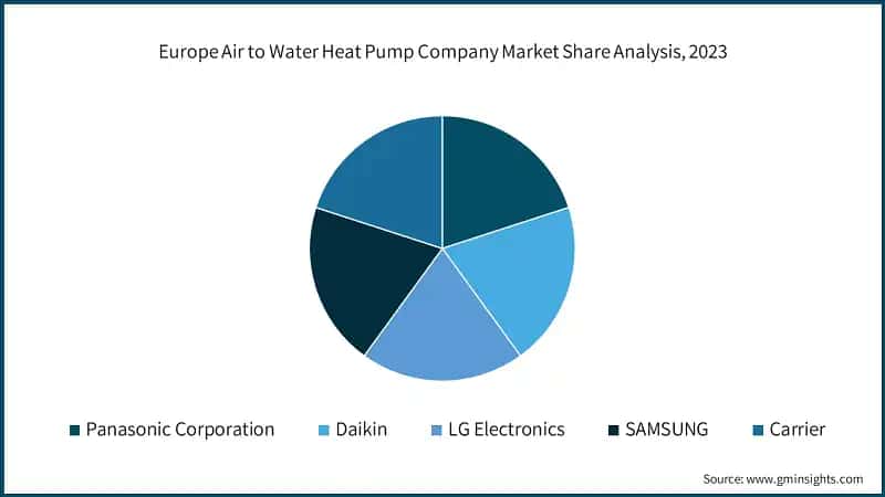 Europe Air to Water Heat Pump Company Market Share Analysis, 2023