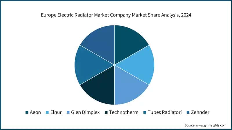 Europe Electric Radiator Market Company Market Share Analysis, 2024