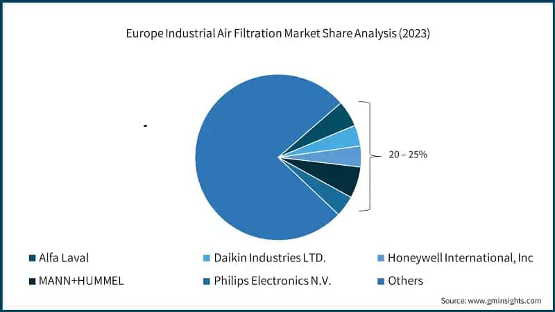 Europe Industrial Air Filtration Market Share Analysis (2023)