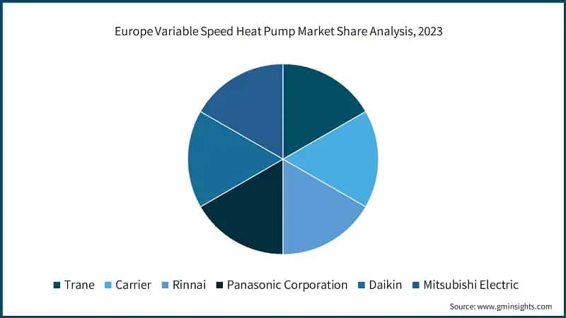 Europe Variable Speed Heat Pump Market Share Analysis, 2023