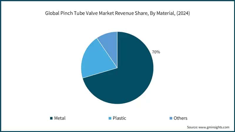 Global Pinch Tube Valve Market Revenue Share, By Material, (2024)