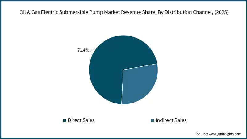 Oil & Gas Electric Submersible Pump Market Revenue Share, By Distribution Channel, (2025)