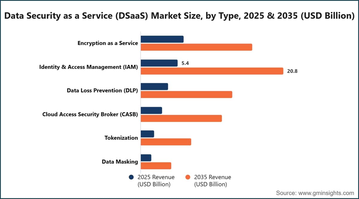 Data Security as a Service (DSaaS) Market Size, by Type, 2025 & 2035 (USD Billion)