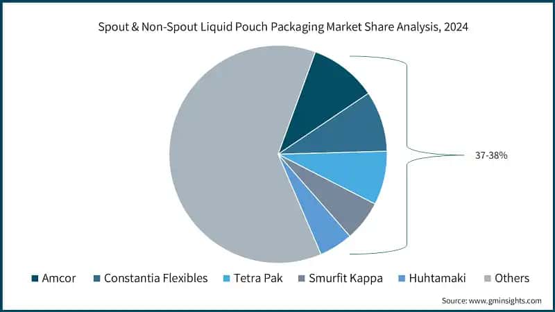 Spout & Non-Spout Liquid Pouch Packaging Market Share Analysis, 2024