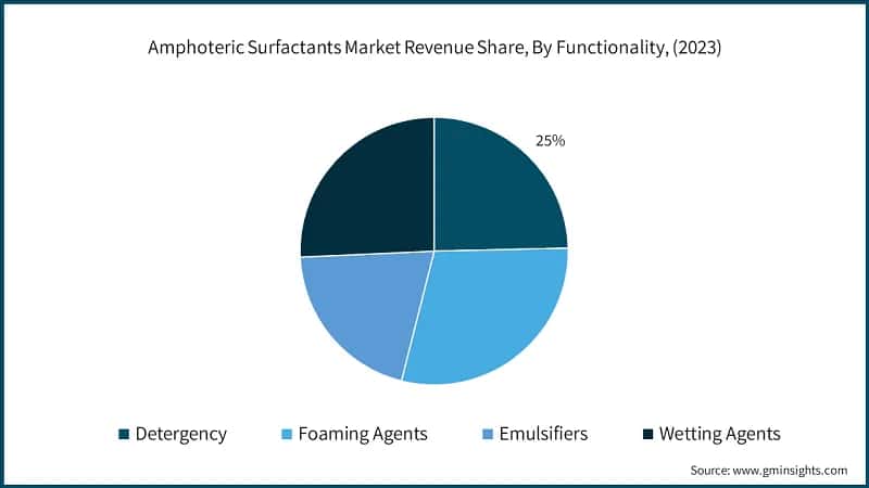 Amphoteric Surfactants Market Revenue Share, By Functionality, (2023)