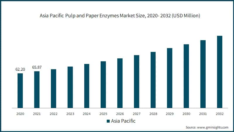 Asia Pacific Pulp and Paper Enzymes Market Size