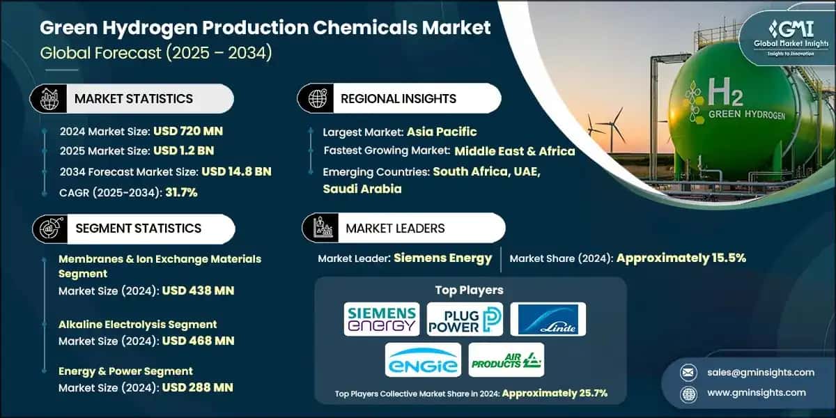 Green Hydrogen Production Chemicals Market