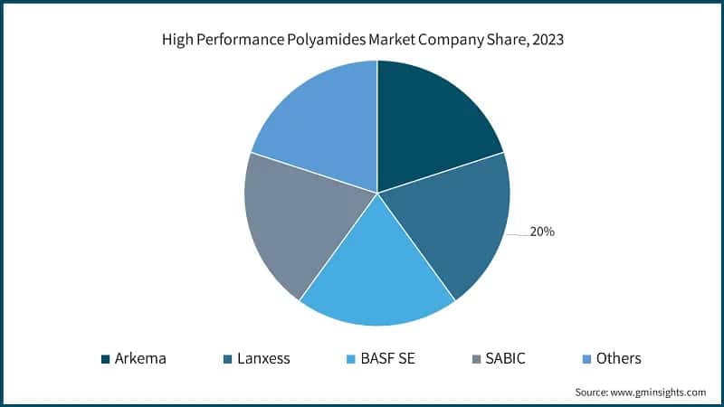 High Performance Polyamides Market Company Share, 2023