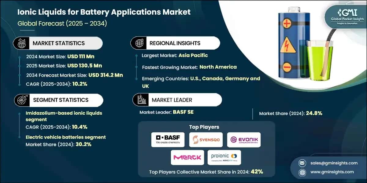 Ionic Liquids for Battery Applications Market