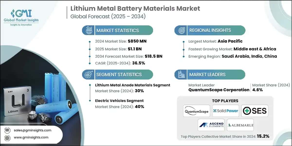 Lithium Metal Battery Materials Market