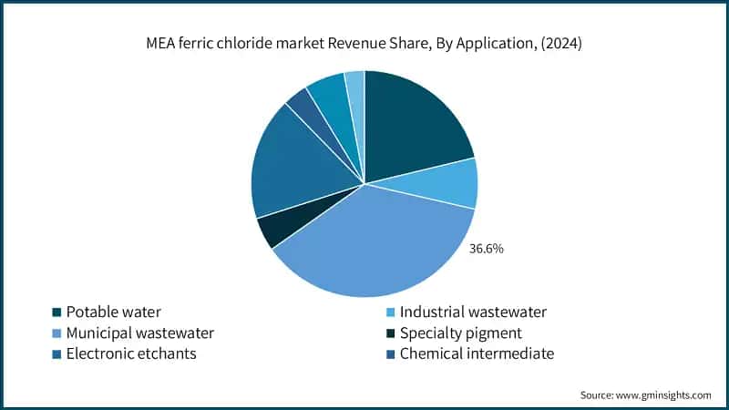 MEA ferric chloride market Revenue Share, By Application, (2024)