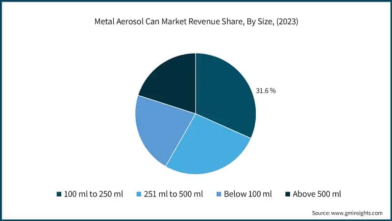 Global Metal Aerosol Can Market Revenue Share (%), By Size, (2023)