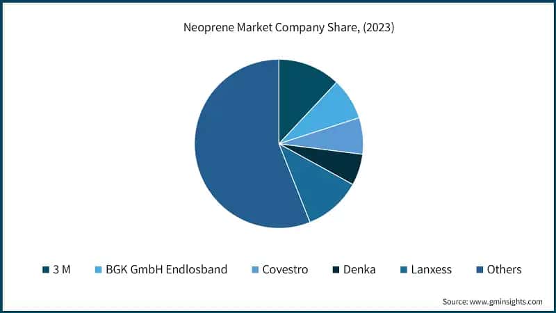 Neoprene Market Company Share, (2023)