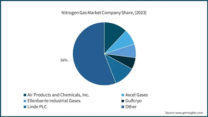 Nitrogen Gas Market Company Share, (2023)