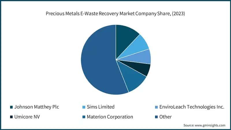 Precious Metals E-Waste Recovery Market Company Share, (2023)