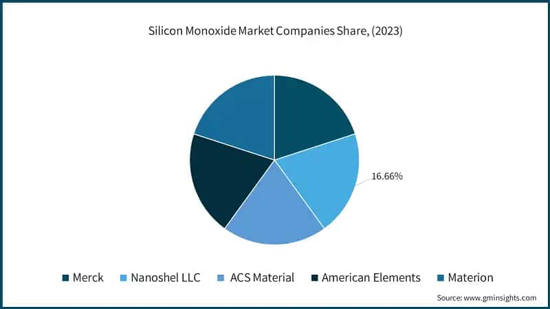 Silicon Monoxide Market Companies Share, (2023)