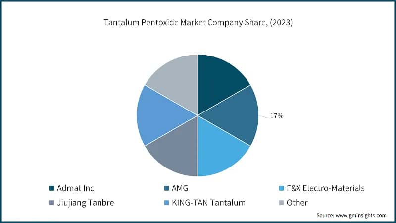 Tantalum Pentoxide Market Company Share, (2023)
