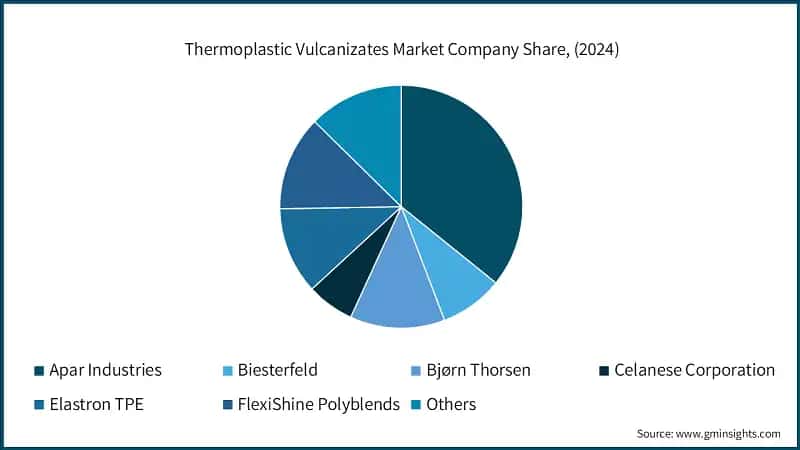 Thermoplastic Vulcanizates Market Company Share, (2024)
