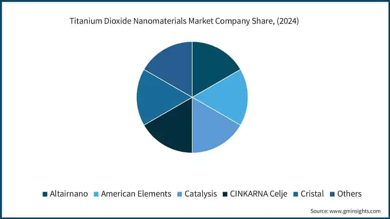 Titanium Dioxide Nanomaterials Market Company Share, (2024)