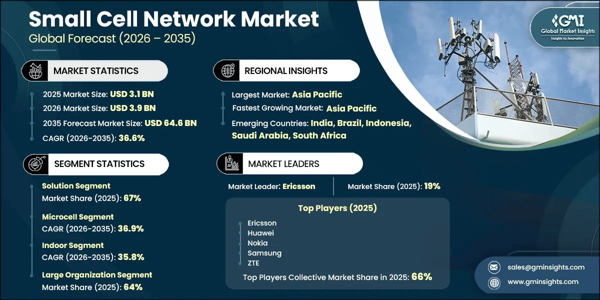 Informe de investigación del mercado de redes de celdas pequeñas