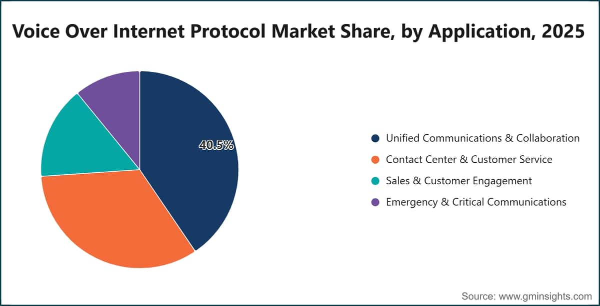 Voice Over Internet Protocol Market Share, by Application, 2025