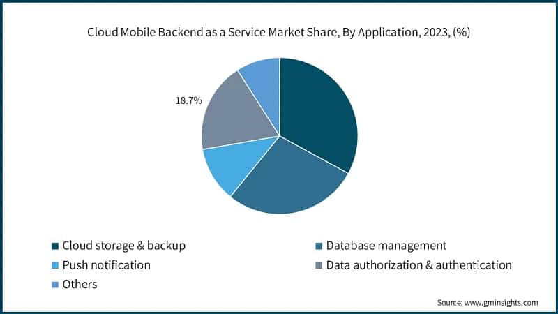 Cloud Mobile Backend as a Service Market Share, By Application, 2023, (%)