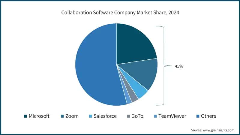Collaboration Software Company Market Share, 2024