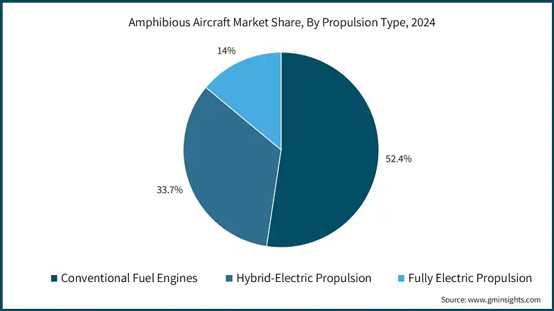 Amphibious Aircraft Market Share, By Propulsion Type, 2024