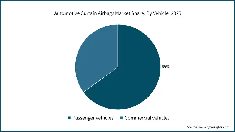 Automotive Curtain Airbags Market Share, By Vehicle, 2025