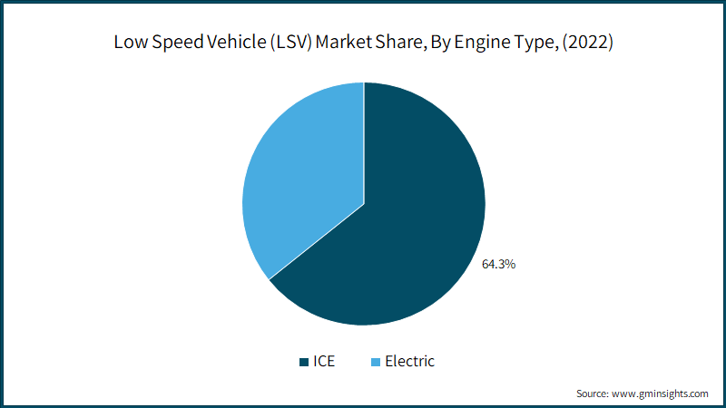 Low Speed Vehicle (LSV) Market Share, By Engine Type, (2022)