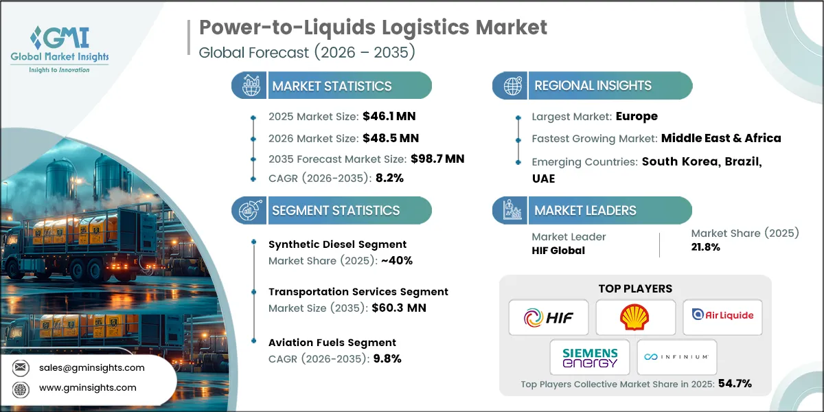 Power-to-Liquids Logistics Market Research Report