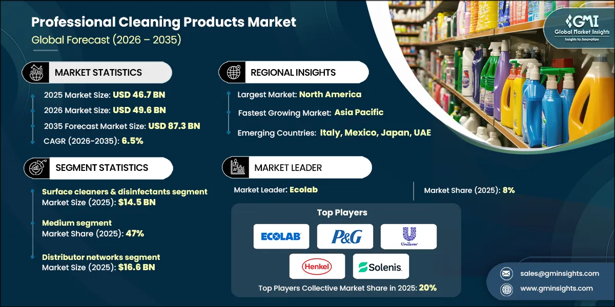 Rapport de recherche sur le marché des produits de nettoyage professionnels