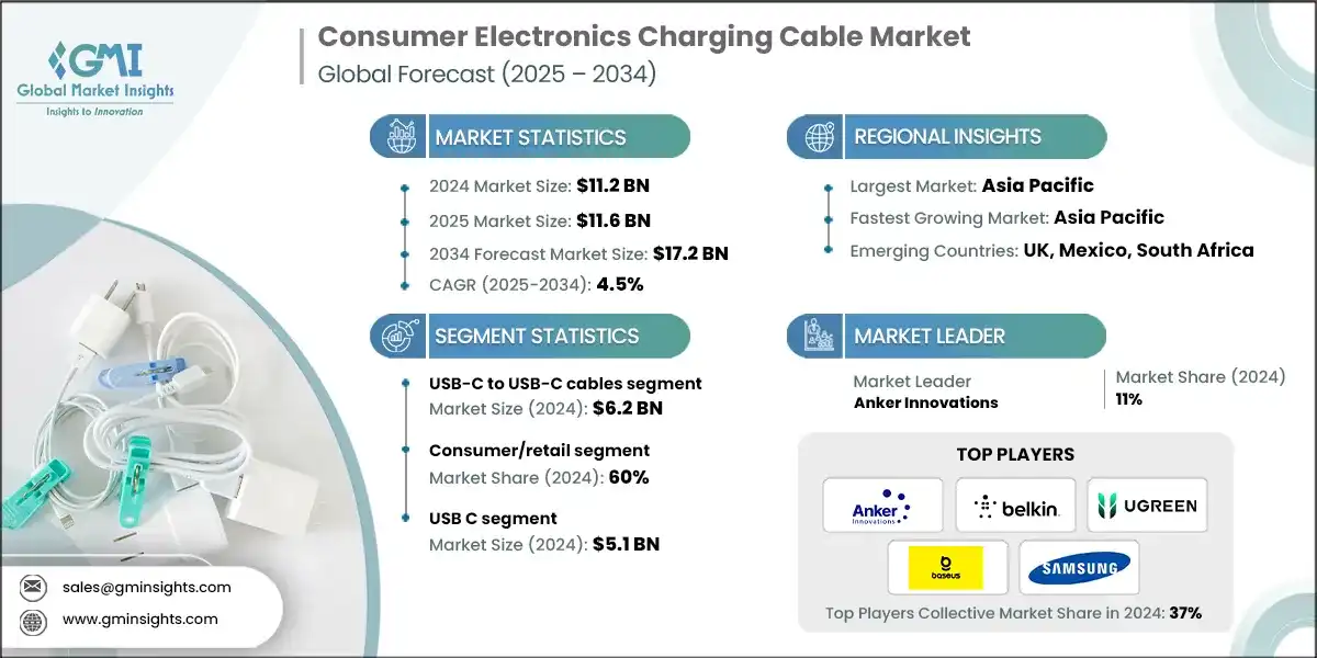 Consumer Electronics Charging Cable Market Size, Share