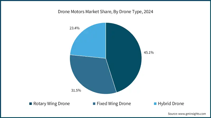 Drone Motors Market Share, By Drone Type, 2024