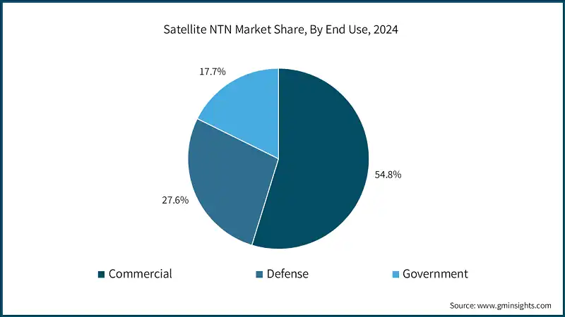 Satellite NTN Market Share, By End-use, 2024