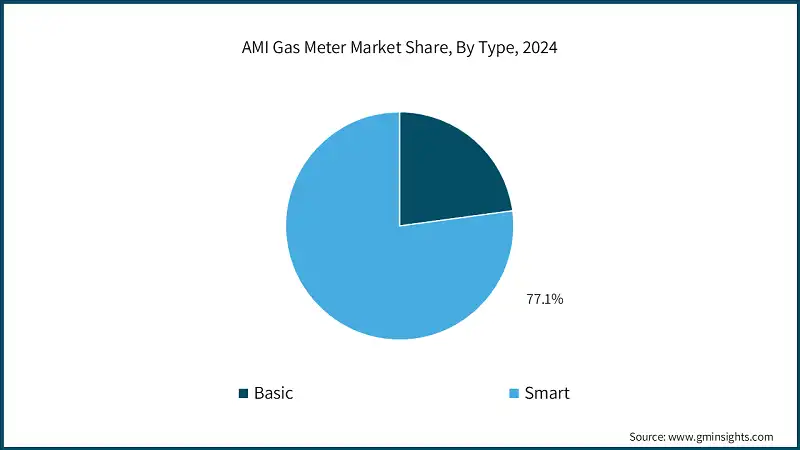 AMI Gas Meter Market Share, By Type, 2024