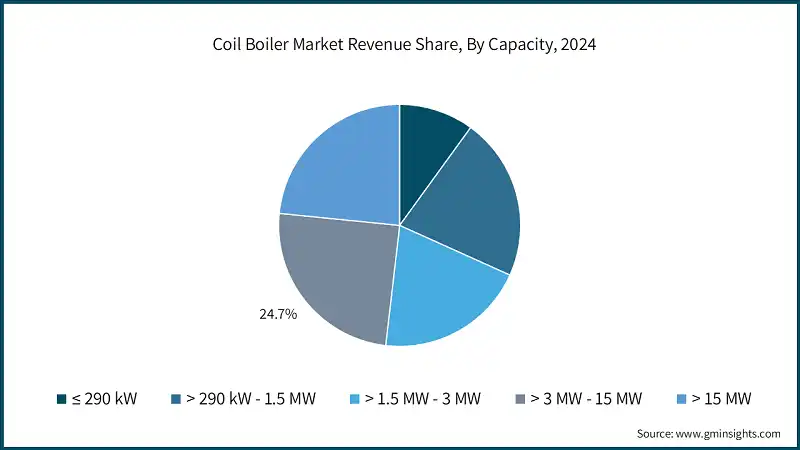 Coil Boiler Market Revenue Share, By Capacity, 2024