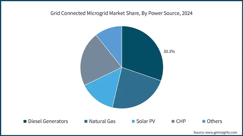 Grid Connected Microgrid Market Share, By Power Source, 2024