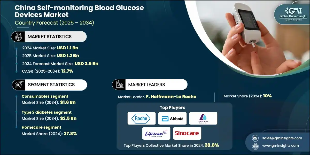 중국 혈당 자기 모니터링 장치 시장